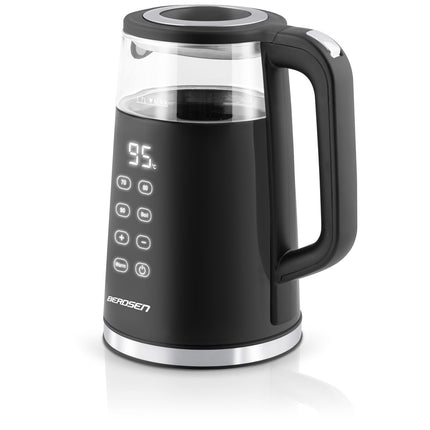 Elkedel med temperaturindstillinger og berøringspanel - 1,7 liter, sort
