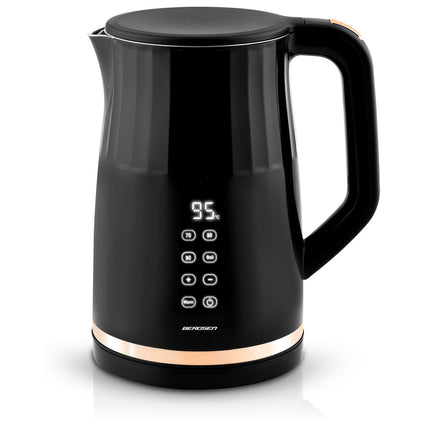 Elkedel med temperaturindstillinger og berøringspanel - 1,7 liter, sort