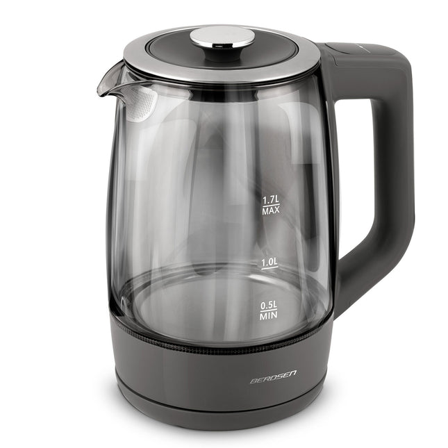 Elkedel i glas med touchscreen og temperaturindstillinger - 1,7 liter