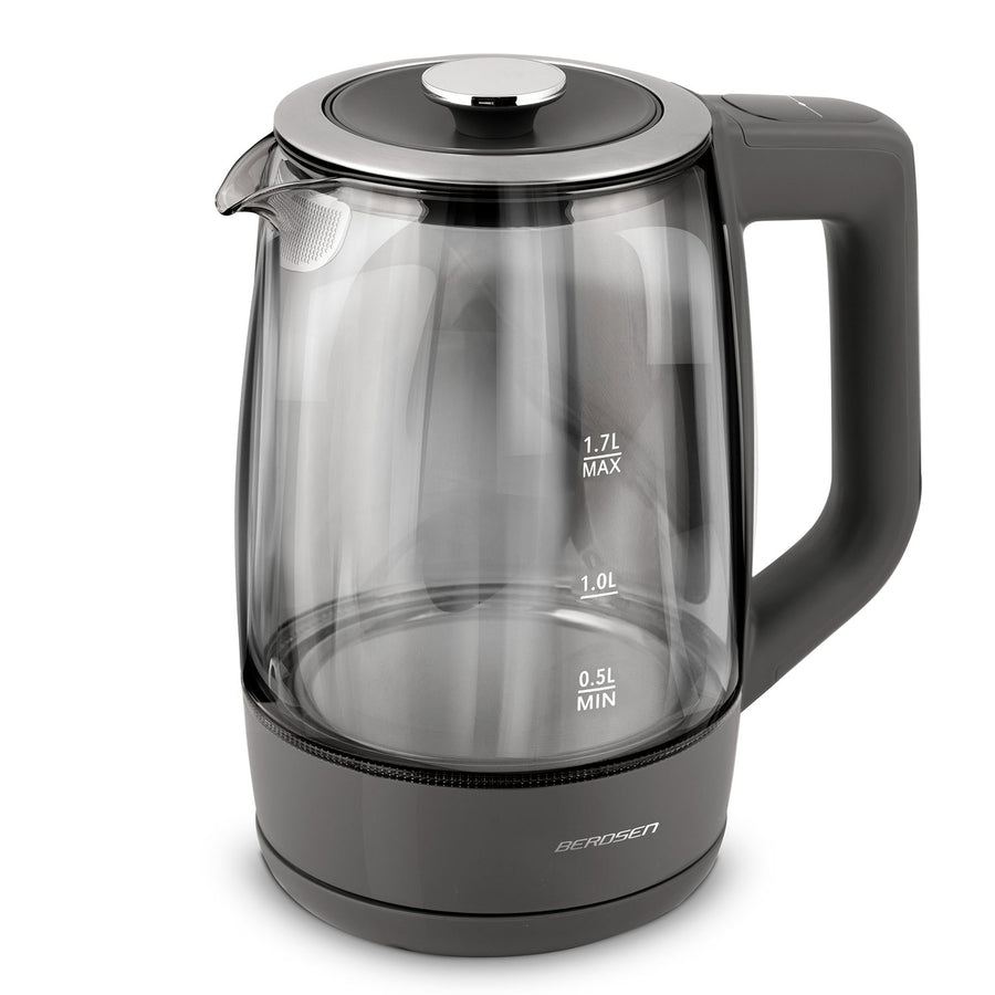Elkedel i glas med touchscreen og temperaturindstillinger - 1,7 liter