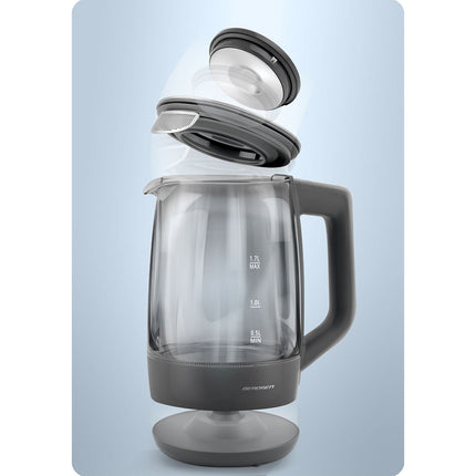 Elkedel i glas med touchscreen og temperaturindstillinger - 1,7 liter