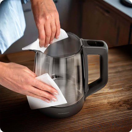 Elkedel i glas med touchscreen og temperaturindstillinger - 1,7 liter