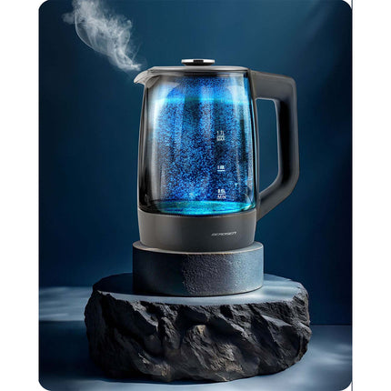 Elkedel i glas med touchscreen og temperaturindstillinger - 1,7 liter