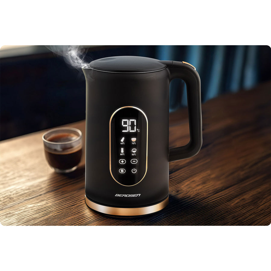 Elkedel 1,7 liter med berøringsskærm og intelligent temperaturkontrol - perfekt til te og kaffe
