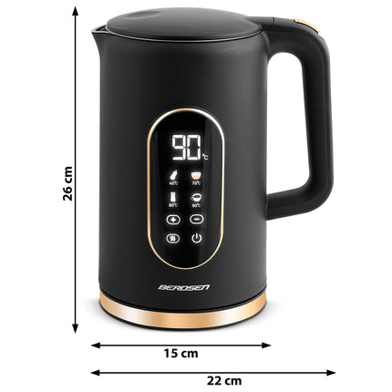 Elkedel 1,7 liter med berøringsskærm og intelligent temperaturkontrol - perfekt til te og kaffe