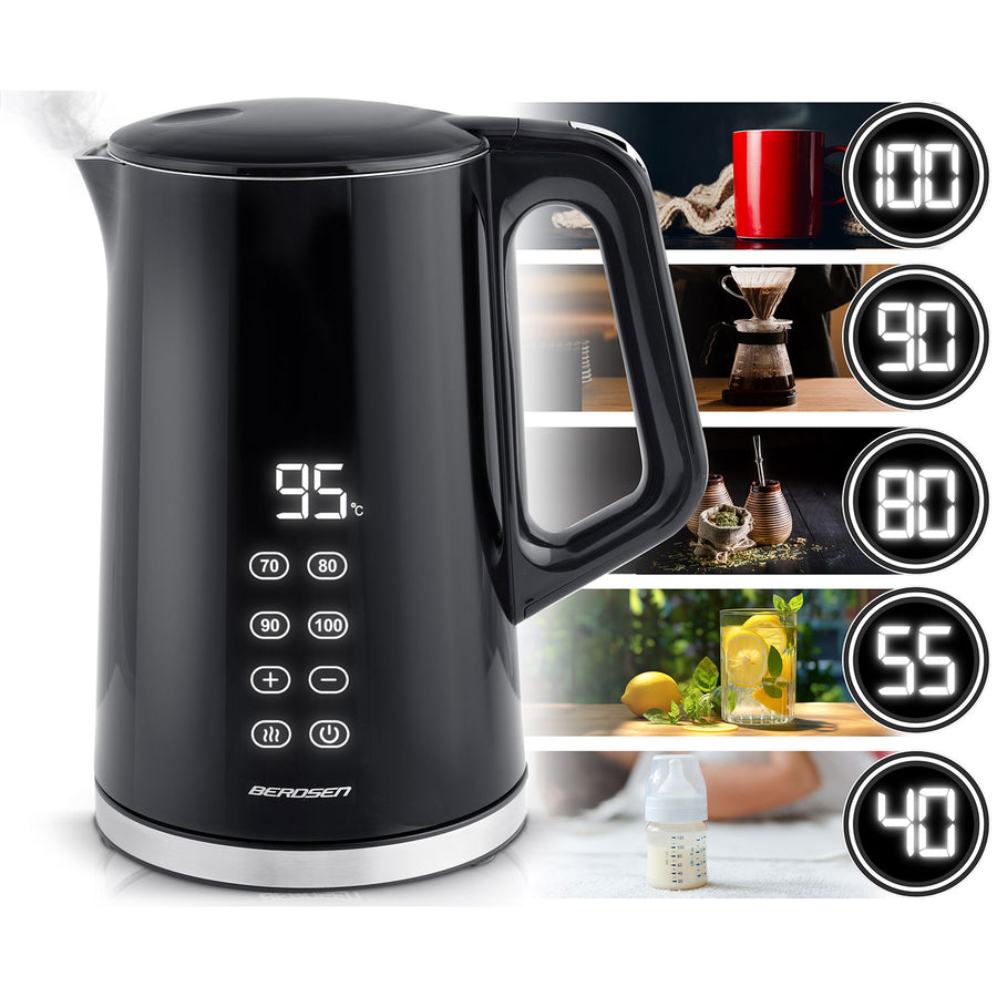 Elkedel 1,7L med berøringsskærm og intelligent temperaturstyring - perfekt til te og kaffe