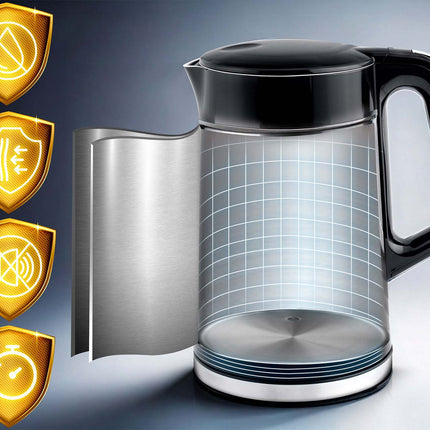 Elkedel 1,7L med berøringsskærm og intelligent temperaturstyring - perfekt til te og kaffe