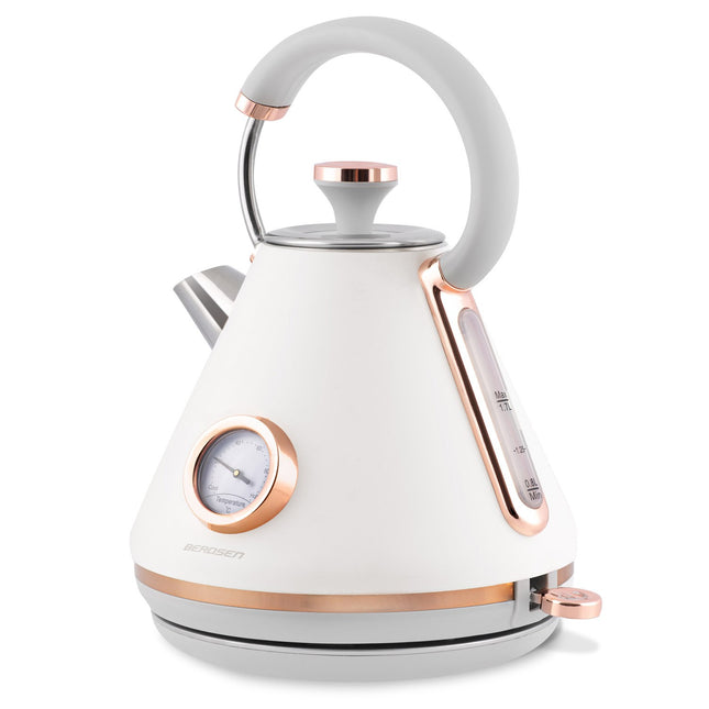 Elkedel med termometer og 1,7L kapacitet - elegant design til køkkenet