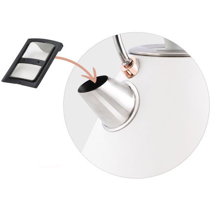 Elkedel med termometer og 1,7L kapacitet - elegant design til køkkenet
