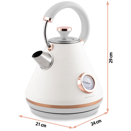Elkedel med termometer og 1,7L kapacitet - elegant design til køkkenet