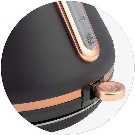 Elkedel med temperaturmåler og 1,7L kapacitet - Elegant design til dit køkken