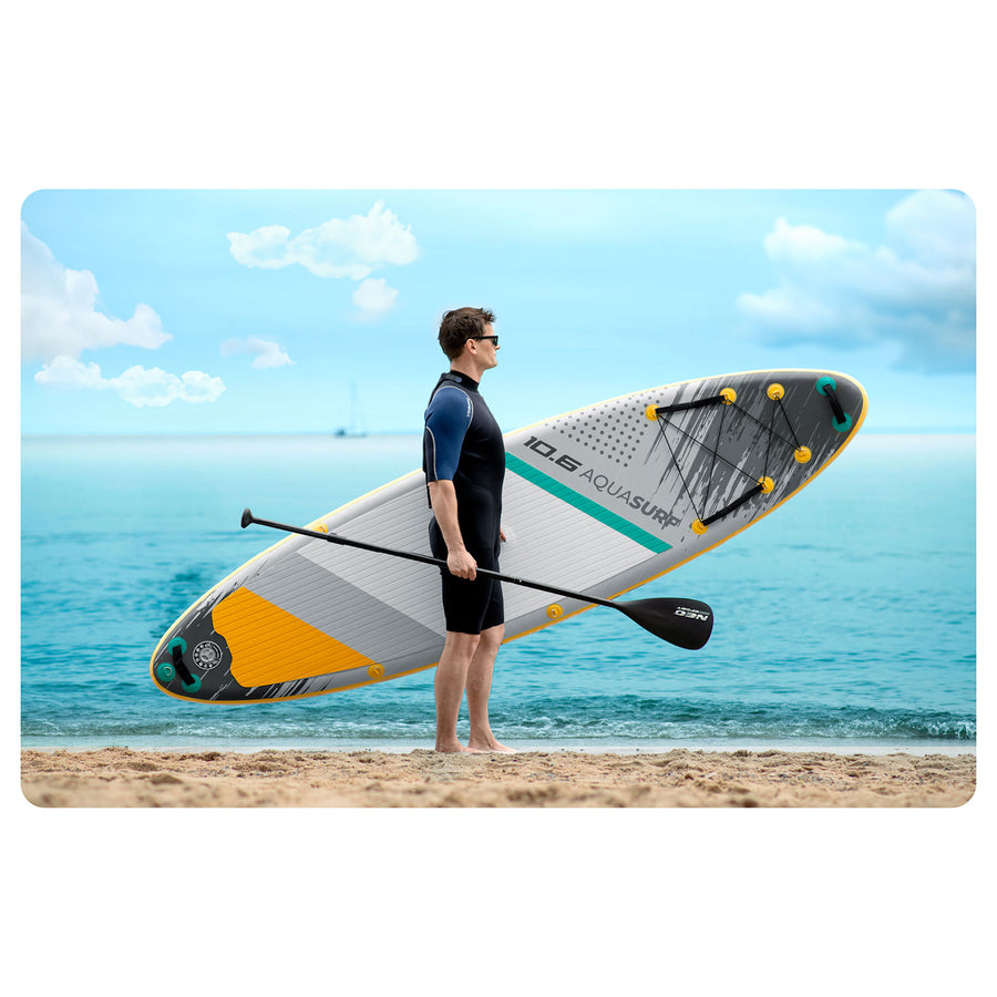 SUP-board til sjov og afslapning på vandet - 320 cm, komplet sæt med pagaj, pumpe og rygsæk