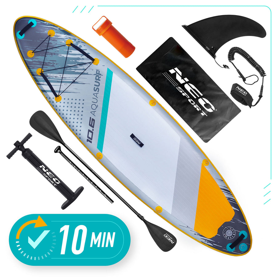 SUP-board til sjov og afslapning på vandet - 320 cm, komplet sæt med pagaj, pumpe og rygsæk