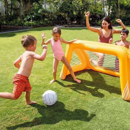 Oppusteligt fodboldmål med bold - 140 x 89 x 81 cm til haven og poolen