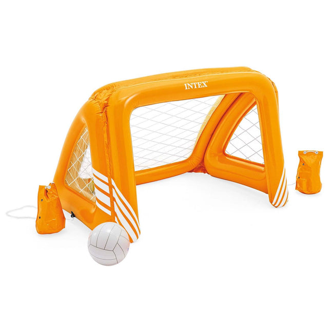 Oppusteligt fodboldmål med bold - 140 x 89 x 81 cm til haven og poolen