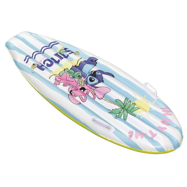 Oppusteligt svømmebræt Lilo & Stitch 114 x 46 cm med to håndtag og reparationslap – Bestway
