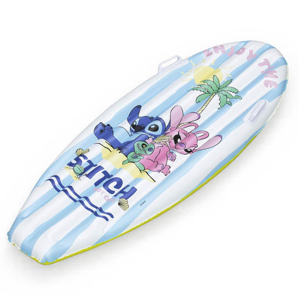 Oppusteligt svømmebræt Lilo & Stitch 114 x 46 cm med to håndtag og reparationslap – Bestway
