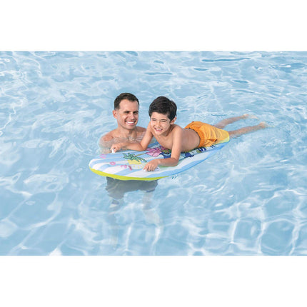 Oppusteligt svømmebræt Lilo & Stitch 114 x 46 cm med to håndtag og reparationslap – Bestway