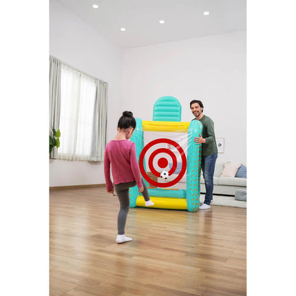 Oppusteligt 3-i-1 havespil med basketball, fodbold og kastespil 127 x 109 x 178 cm – Bestway