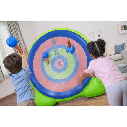 Oppusteligt havespil med kæmpe målskive, 2 bolde og 3 økser, 157 x 107 x 157 cm – Bestway