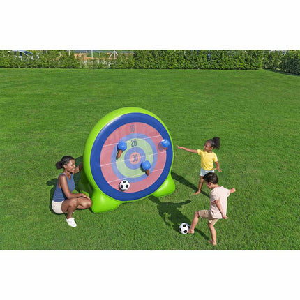 Oppusteligt havespil med kæmpe målskive, 2 bolde og 3 økser, 157 x 107 x 157 cm – Bestway