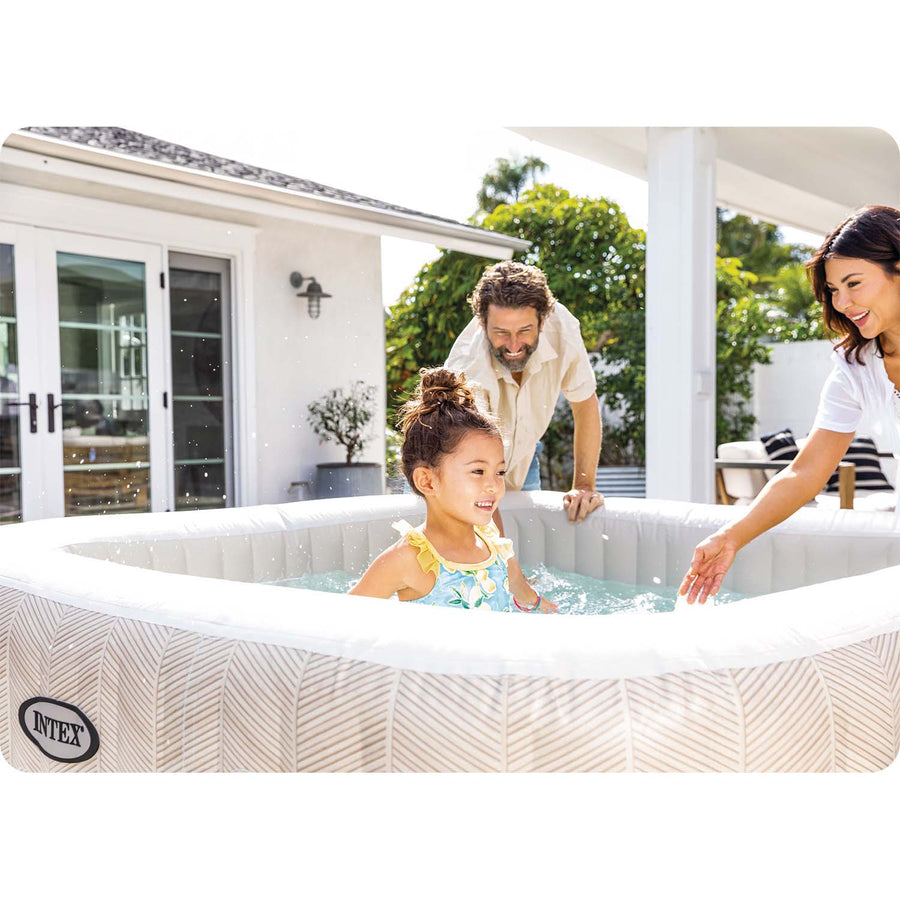 Stor 4-personers hjemmespa med hydromassage og app-styring - 175 x 71 cm