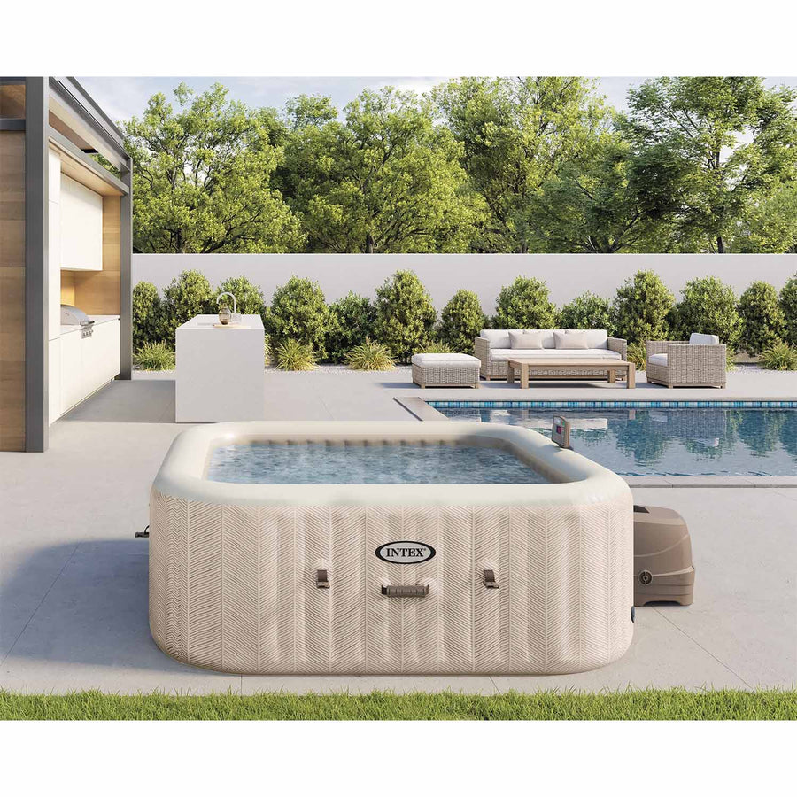 Stor 4-personers hjemmespa med hydromassage og app-styring - 175 x 71 cm