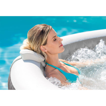 Oppusteligt spabad til 4 personer 196 x 71 cm med hydromassage, app-styring og LED-lys – Intex