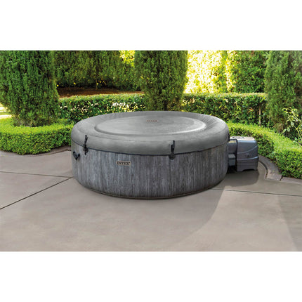 Oppusteligt spabad til 4 personer 196 x 71 cm med hydromassage, app-styring og LED-lys – Intex
