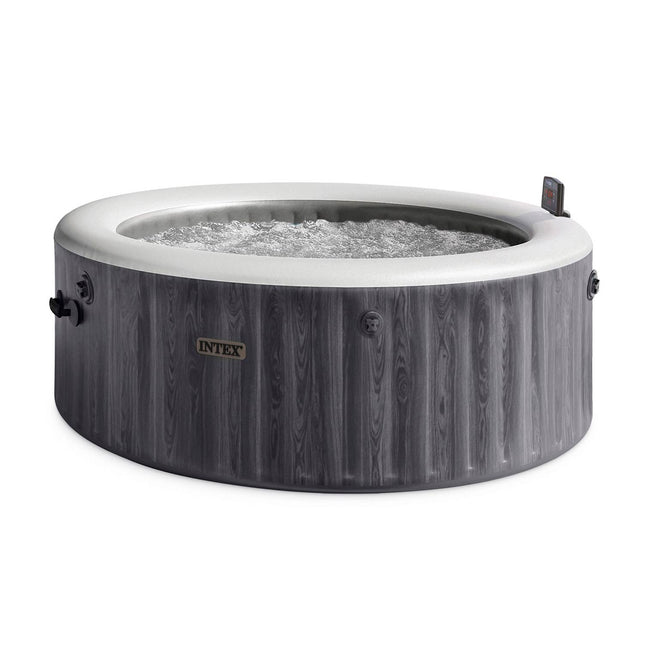 Oppusteligt spabad til 4 personer 196 x 71 cm med hydromassage, app-styring og LED-lys – Intex