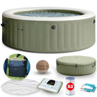 Oppusteligt spabad til 6 personer 216 x 71 cm med hydromassage, 140 dyser, låg og gulvmåtte – Intex