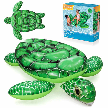 Stor oppustelig skildpadde til vandet 150 x 145 cm med håndtag, op til 45 kg, fra 3 år – Bestway