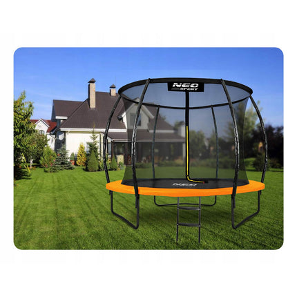 Stige med 2 trin til havetrampolin 183–252 cm (6–8 ft) – stål og plast, sort