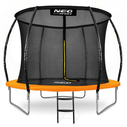 Stige med 2 trin til havetrampolin 183–252 cm (6–8 ft) – stål og plast, sort