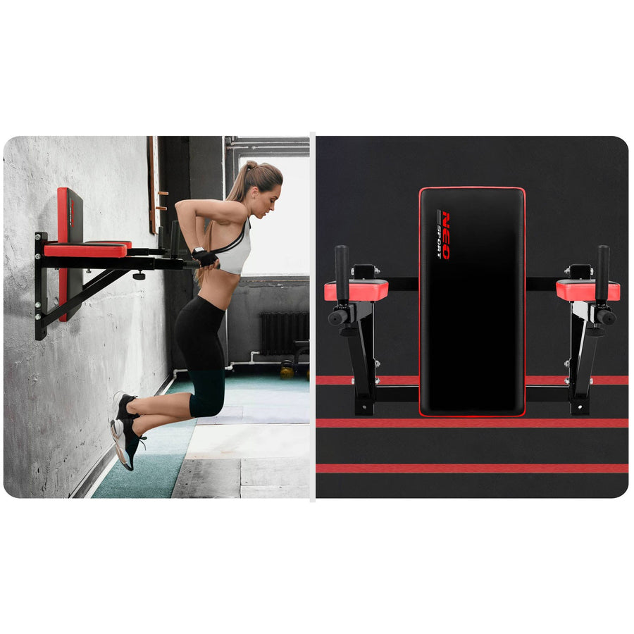 Vægmonteret træningsstang til dips og pull-ups - perfekt til hjemmetræning