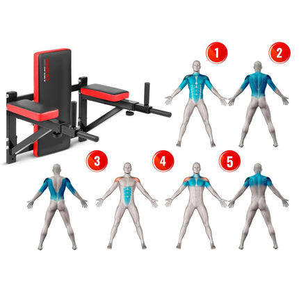 Vægmonteret træningsstang til dips og pull-ups - perfekt til hjemmetræning