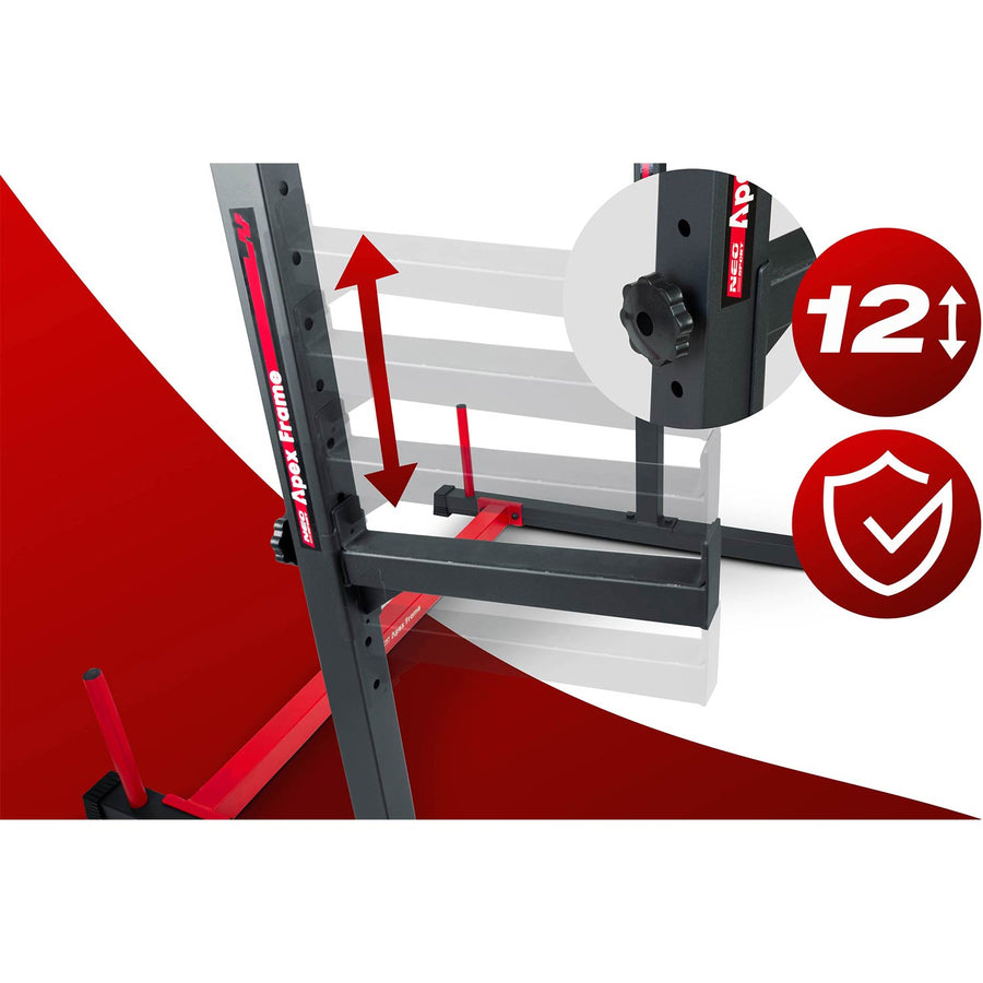 Half rack med pull-up-stang, vægtstangsholdere og sikkerhedsbjælker – op til 300 kg