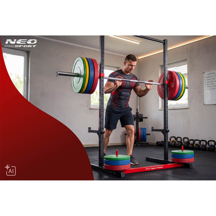 Half rack med pull-up-stang, vægtstangsholdere og sikkerhedsbjælker – op til 300 kg
