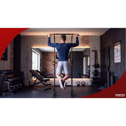 Fritstående træningsstation til pull-ups, dips og benløft – maks. brugervægt 100 kg