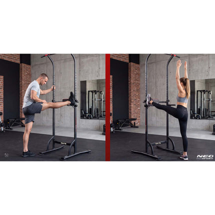 Fritstående træningsstation til pull-ups, dips og benløft – maks. brugervægt 100 kg