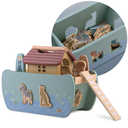 Trælegetøj: Noahs Ark med Dyr - Sjov og Læring for Børn
