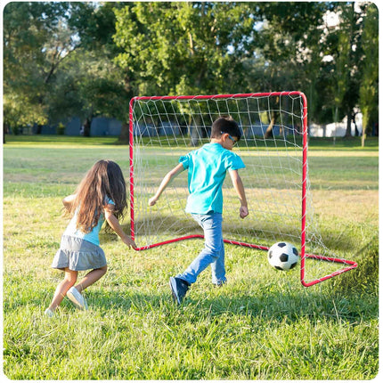 Stort fodboldmål 183 x 122 cm - 2 stk. til børn med stærk stålramme og hurtig montering