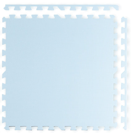 Skummåtte til leg og kravling - 4 dele i blå og hvid, 60x60 cm