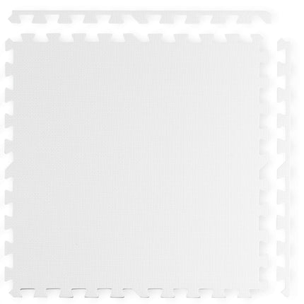 Skummåtte til leg og kravling - 4 dele i blå og hvid, 60x60 cm