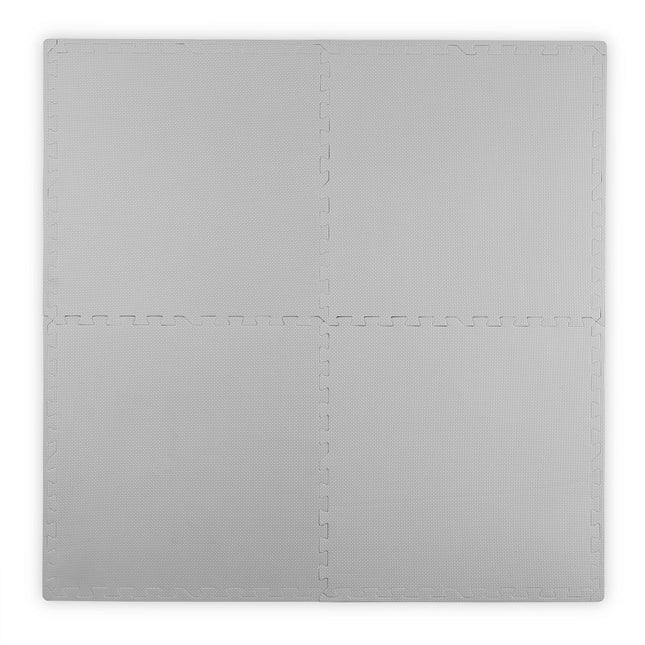 Skummåtte til leg og kravling - 4 dele, 60x60 cm, grå puslespilsmåtter til børn