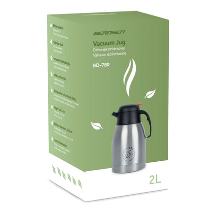 Rummelig 2-liters vakuumkande til varme og kolde drikke - Perfekt til udendørs aktiviteter