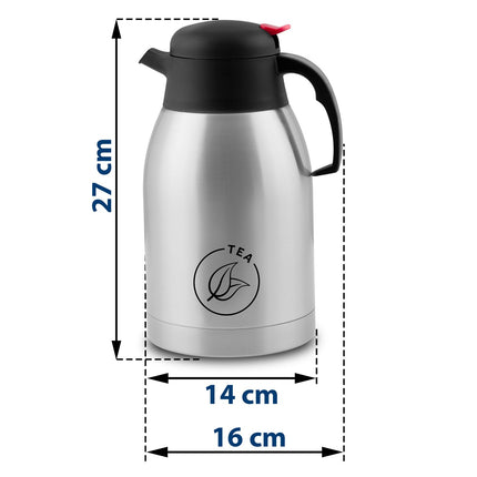 Rummelig 2-liters vakuumkande til varme og kolde drikke - Perfekt til udendørs aktiviteter