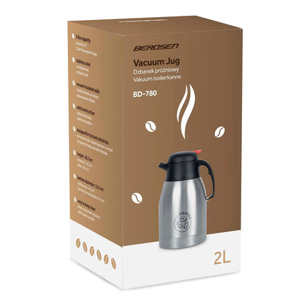 Rummelig 2-liters vakuumkande til varme og kolde drikke