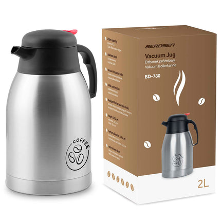 Rummelig 2-liters vakuumkande til varme og kolde drikke