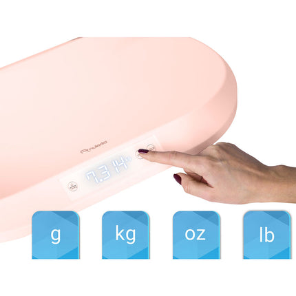 Elektronisk babyvægt med præcisionsmåling og tara-funktion - ideel til overvågning af dit barns vægt og udvikling